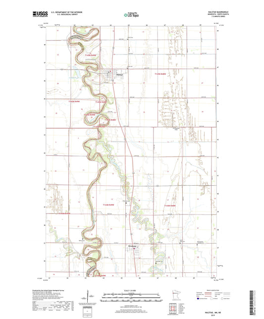 Halstad Minnesota US Topo Map Image