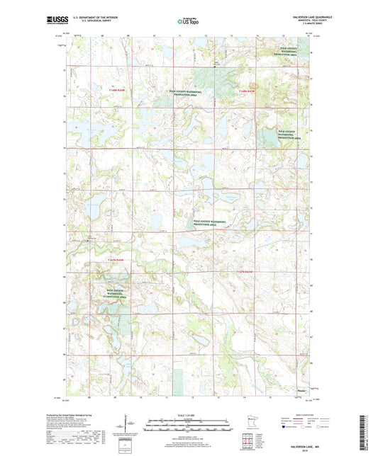 Halverson Lake Minnesota US Topo Map Image