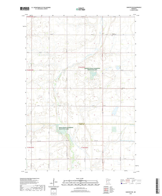 Hancock NW Minnesota US Topo Map Image