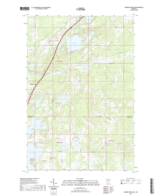 Hanging Horn Lake Minnesota US Topo Map Image