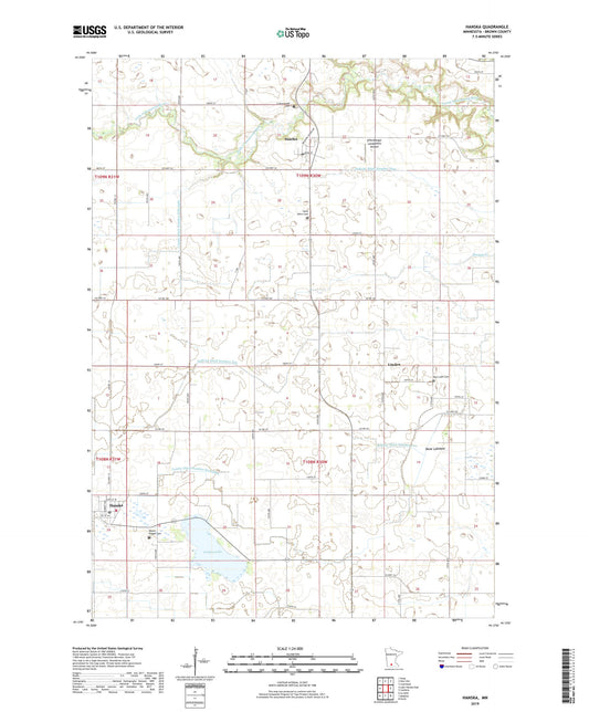 Hanska Minnesota US Topo Map Image