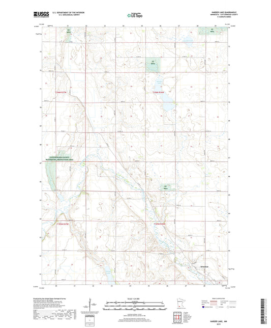 Harder Lake Minnesota US Topo Map Image