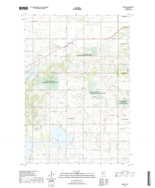 Hawick Minnesota US Topo Map Image