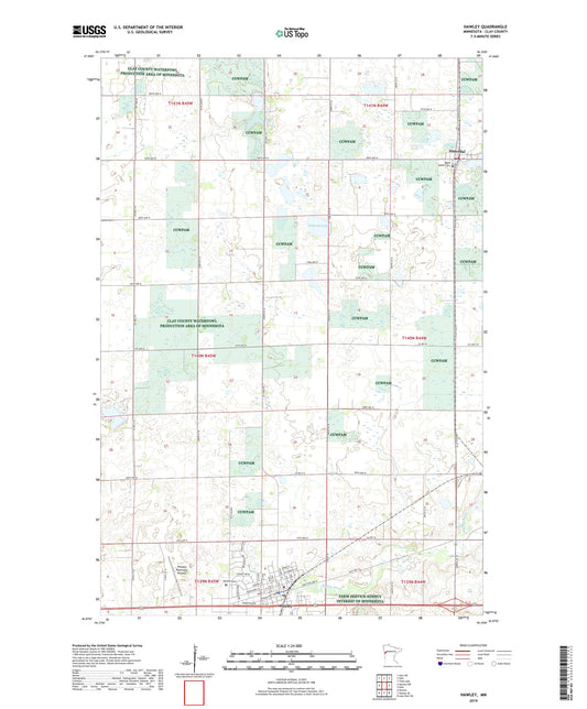 Hawley Minnesota US Topo Map Image