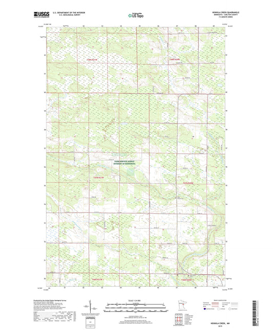 Heikkila Creek Minnesota US Topo Map Image