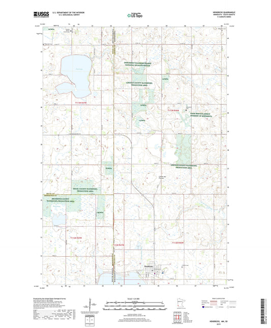 Hendricks Minnesota US Topo Map Image