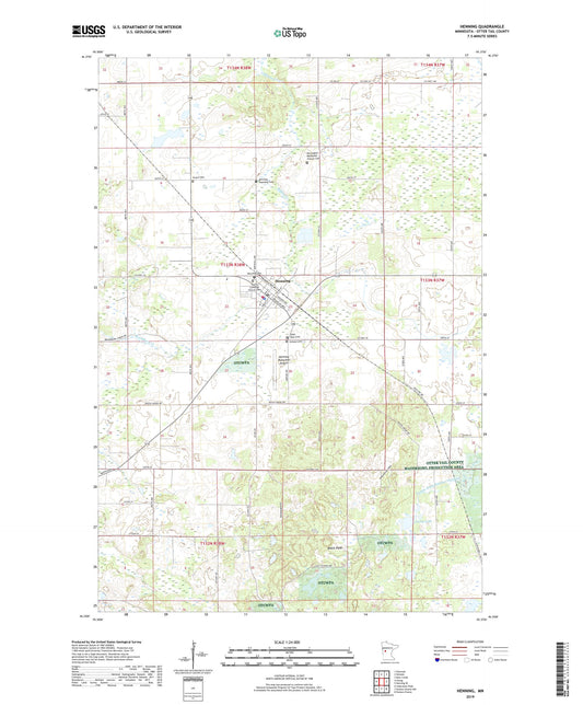 Henning Minnesota US Topo Map Image