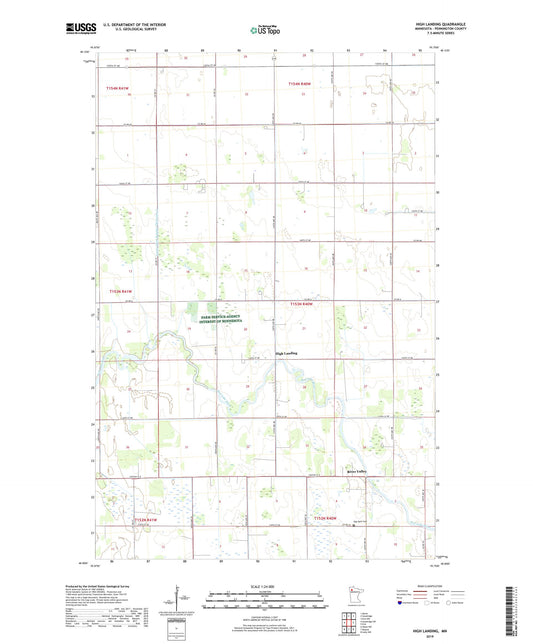 High Landing Minnesota US Topo Map Image