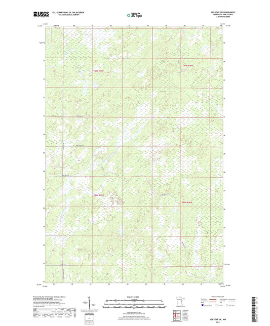 Holyoke SW Minnesota US Topo Map Image