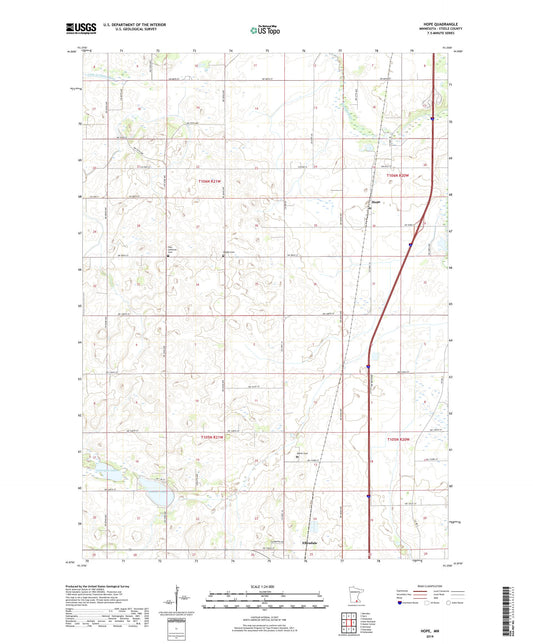Hope Minnesota US Topo Map Image