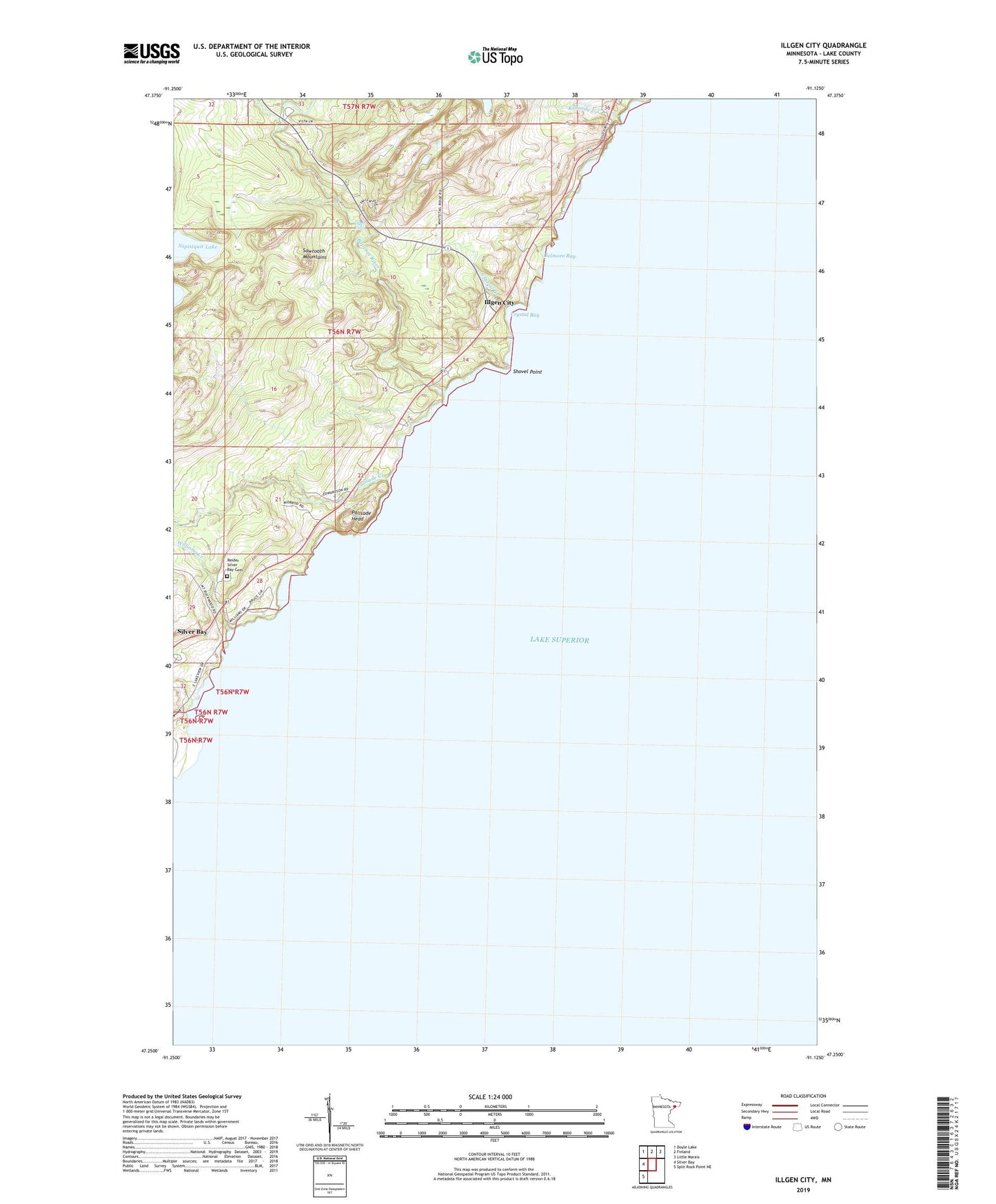 Illgen City Minnesota US Topo Map Image