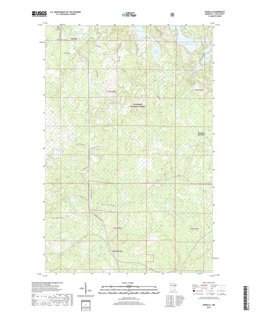 Isabella Minnesota US Topo Map Image