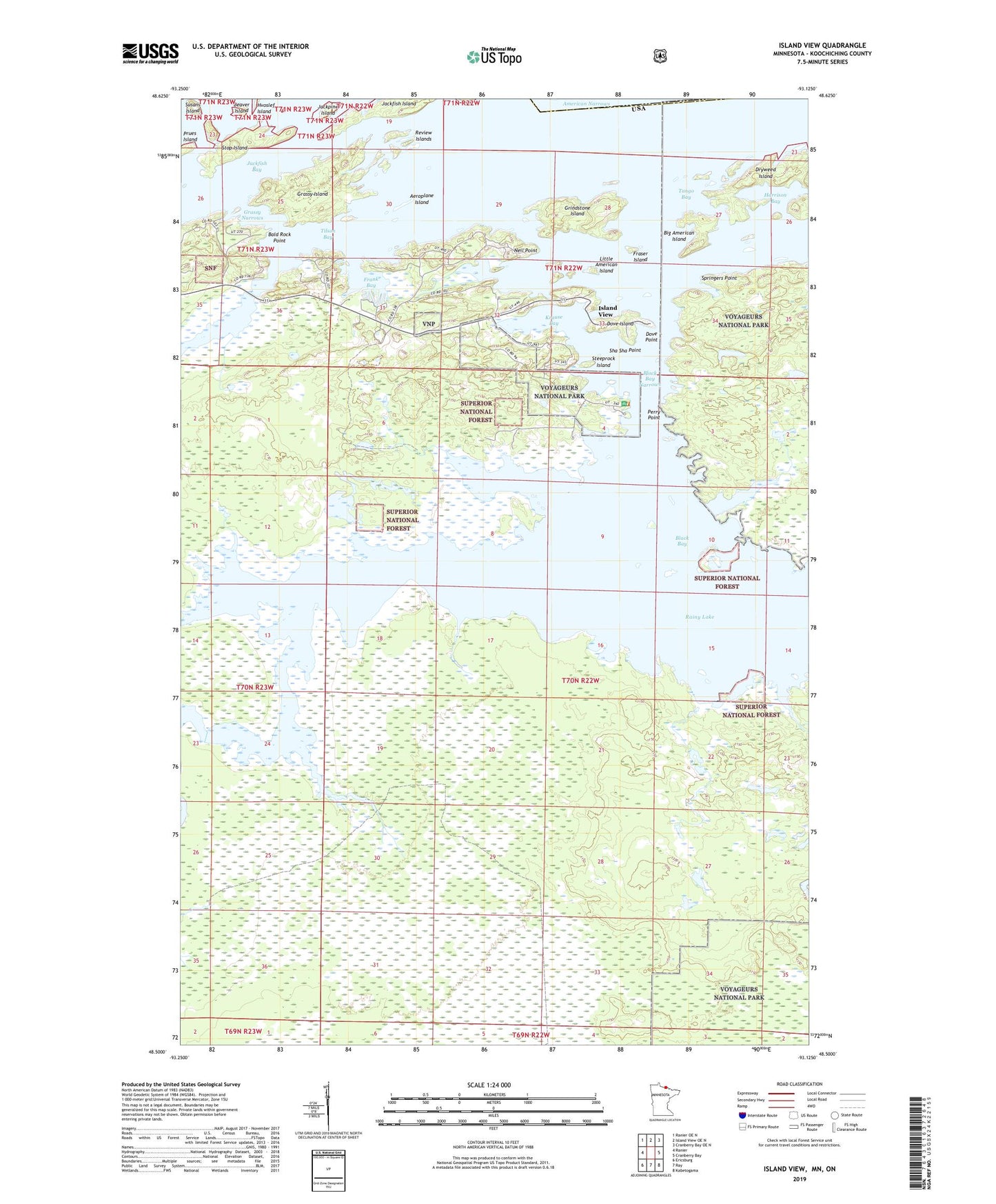 Island View Minnesota US Topo Map Image