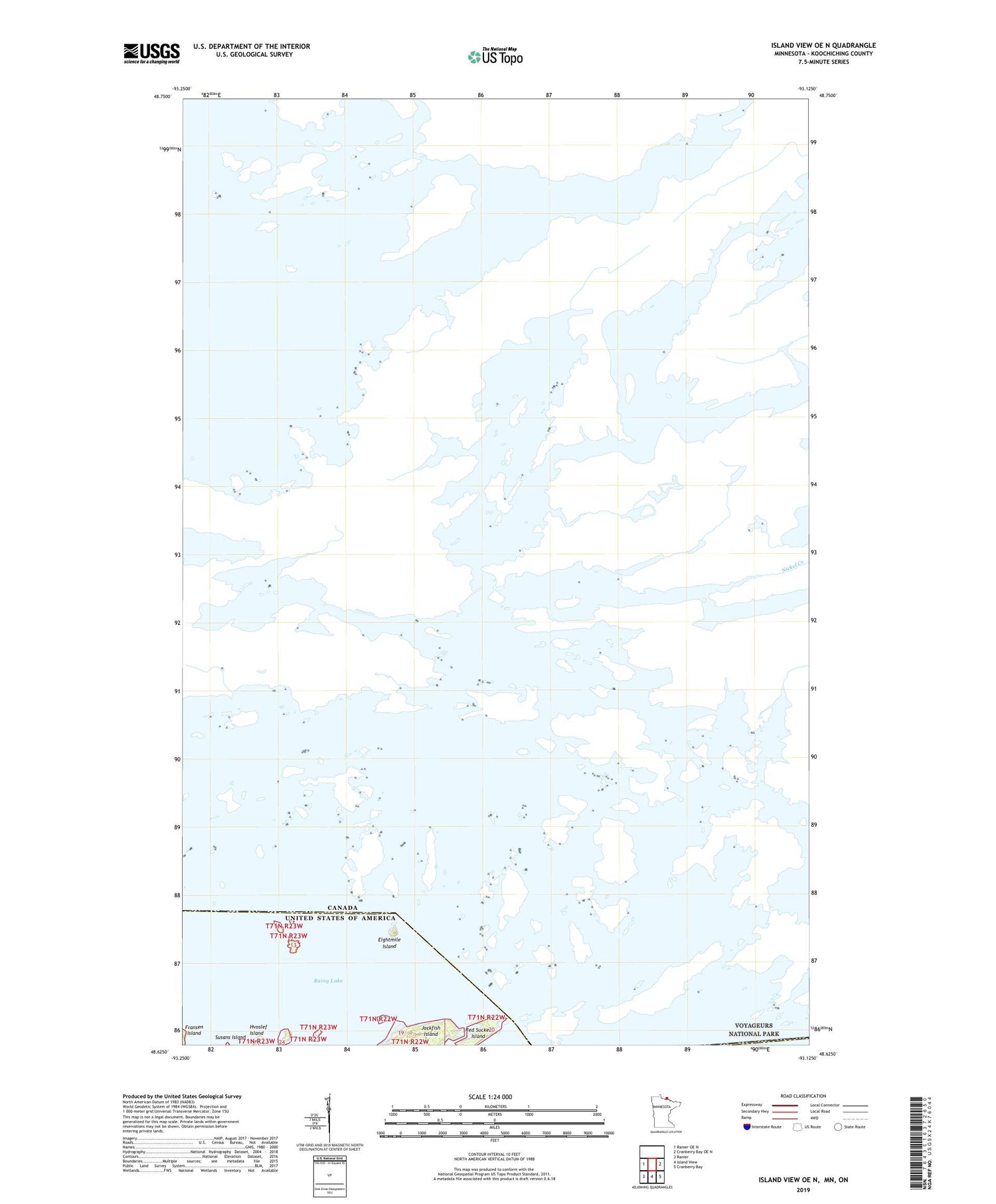 Island View OE N Minnesota US Topo Map Image