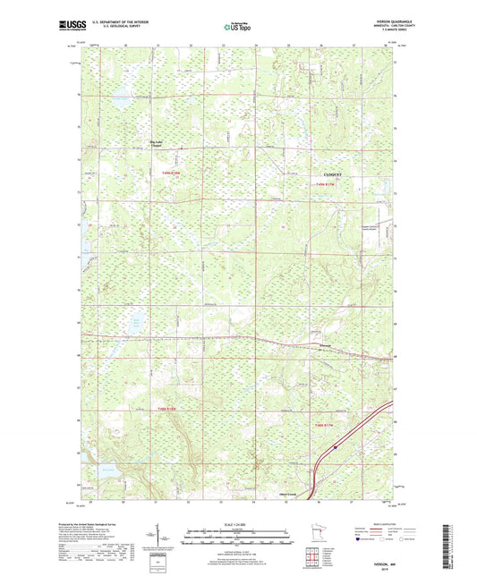Iverson Minnesota US Topo Map Image