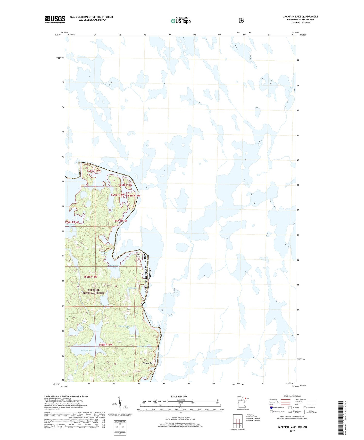 Jackfish Lake Minnesota US Topo Map Image