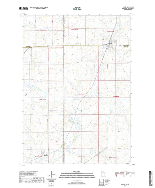 Jasper Minnesota US Topo Map Image