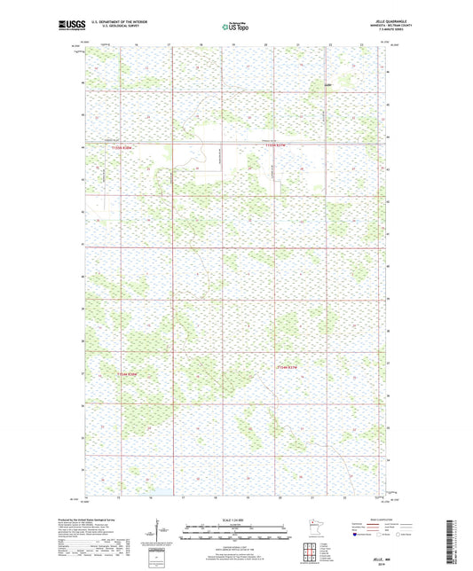 Jelle Minnesota US Topo Map Image