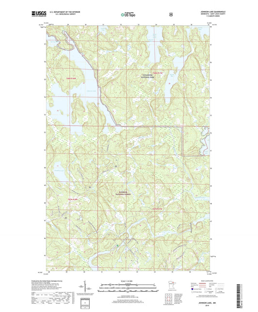 Johnson Lake Minnesota US Topo Map Image