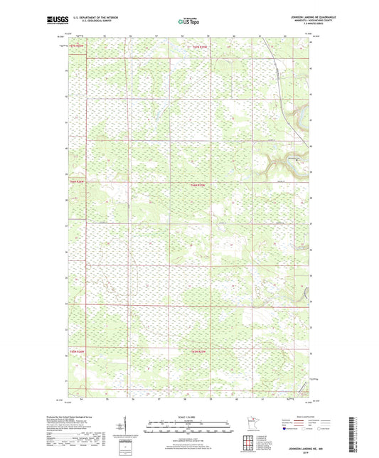 Johnson Landing NE Minnesota US Topo Map Image