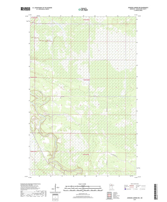Johnson Landing NW Minnesota US Topo Map Image