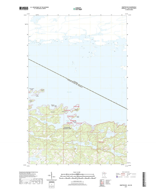 Kempton Bay Minnesota US Topo Map Image