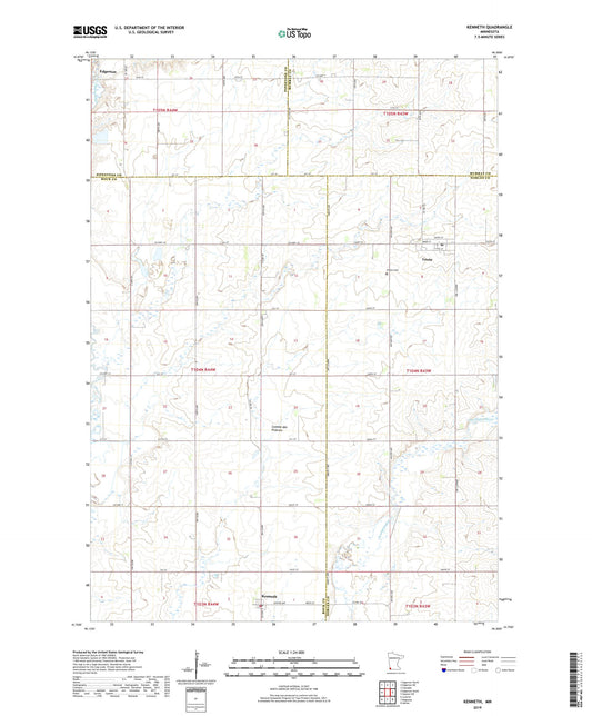 Kenneth Minnesota US Topo Map Image