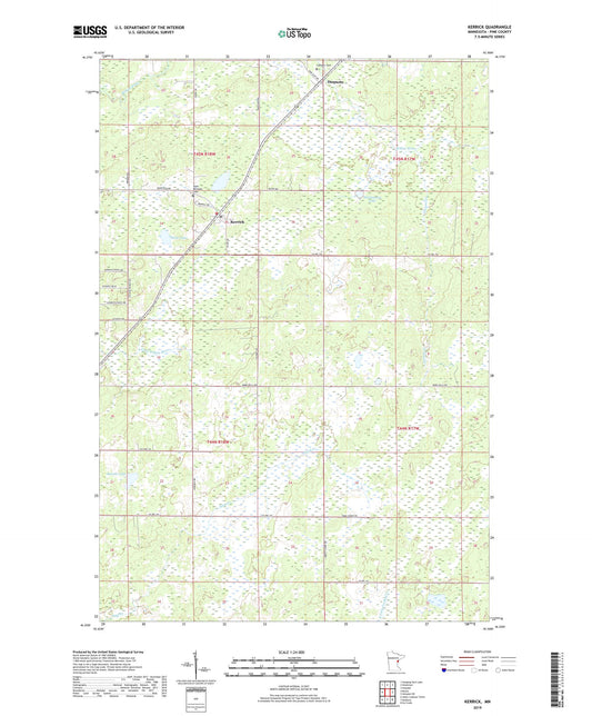 Kerrick Minnesota US Topo Map Image
