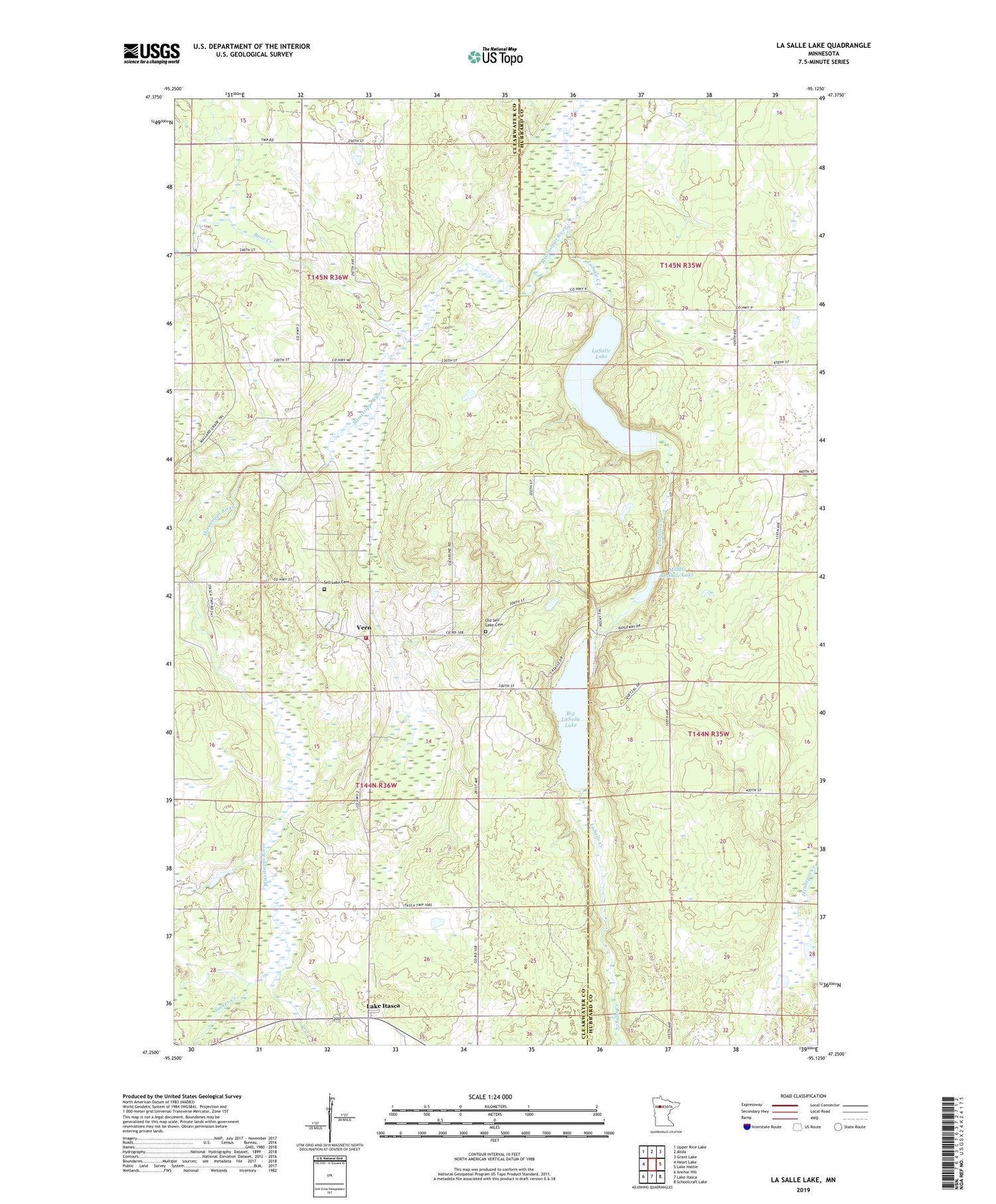 La Salle Lake Minnesota US Topo Map Image