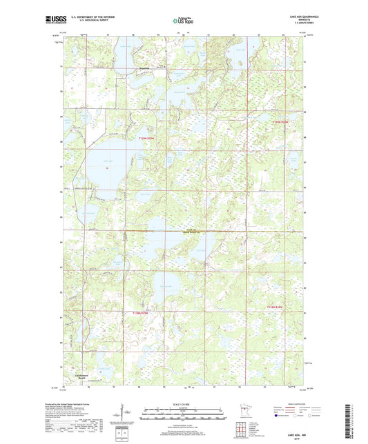 Lake Ada Minnesota US Topo Map Image
