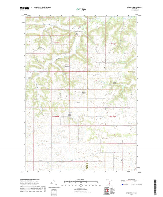 Lake City NW Minnesota US Topo Map Image