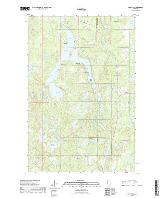 Lake Itasca Minnesota US Topo Map Image