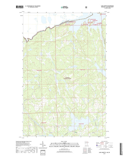 Lake Jeanette Minnesota US Topo Map Image