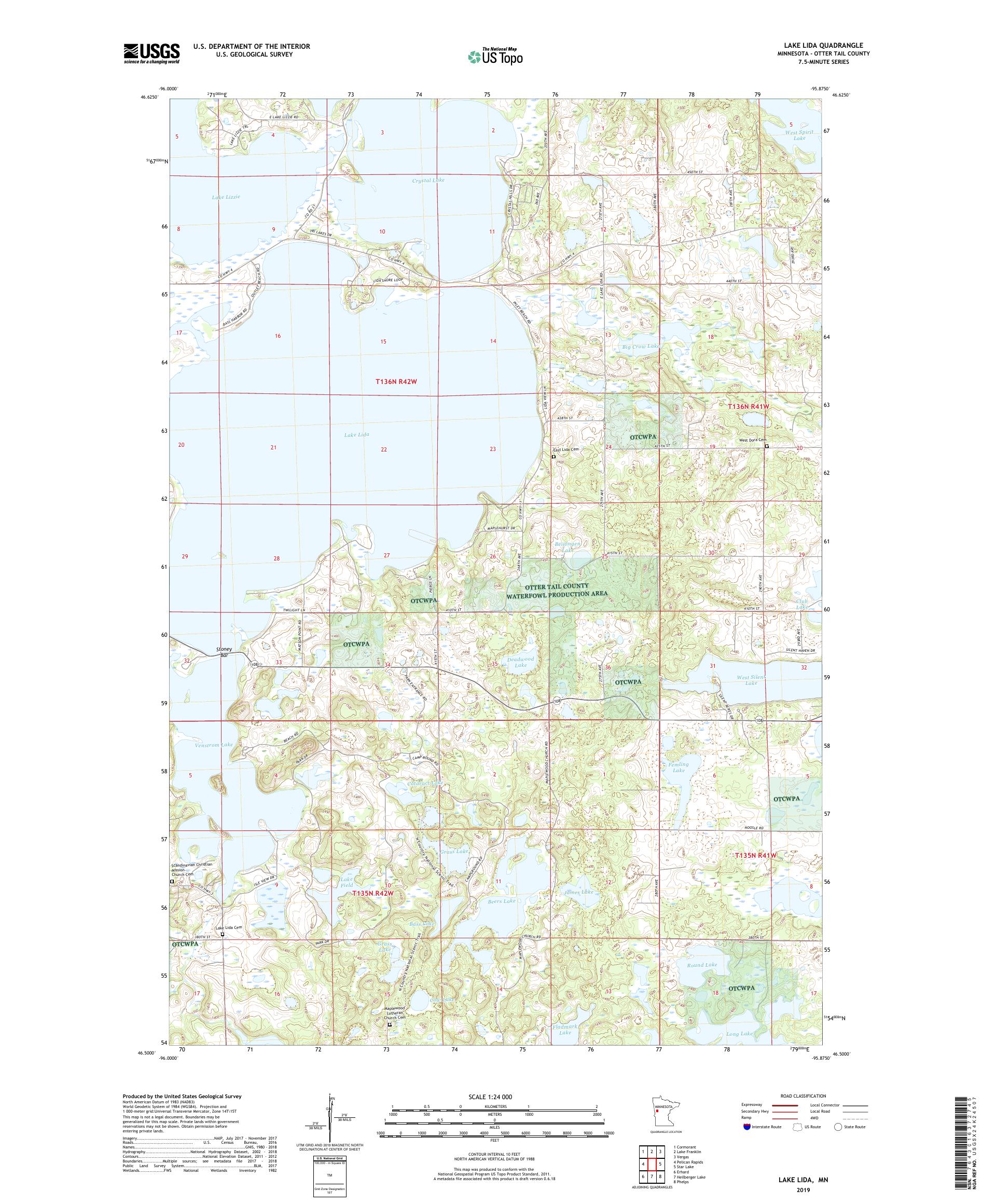 Lake Lida Minnesota US Topo Map – MyTopo Map Store