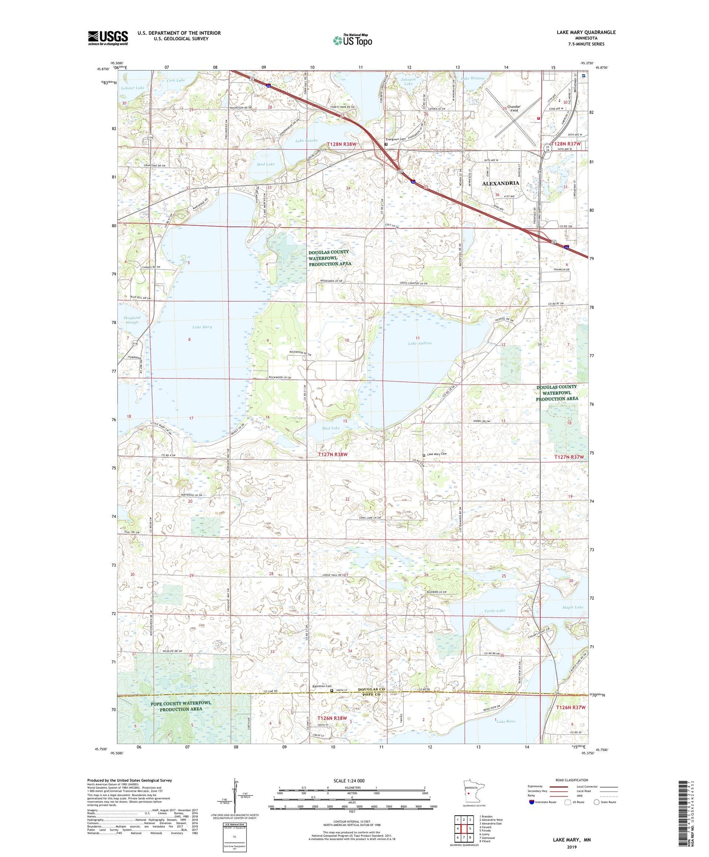 Lake Mary Minnesota US Topo Map Image