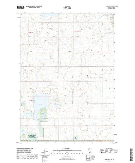 Lakefield SE Minnesota US Topo Map Image