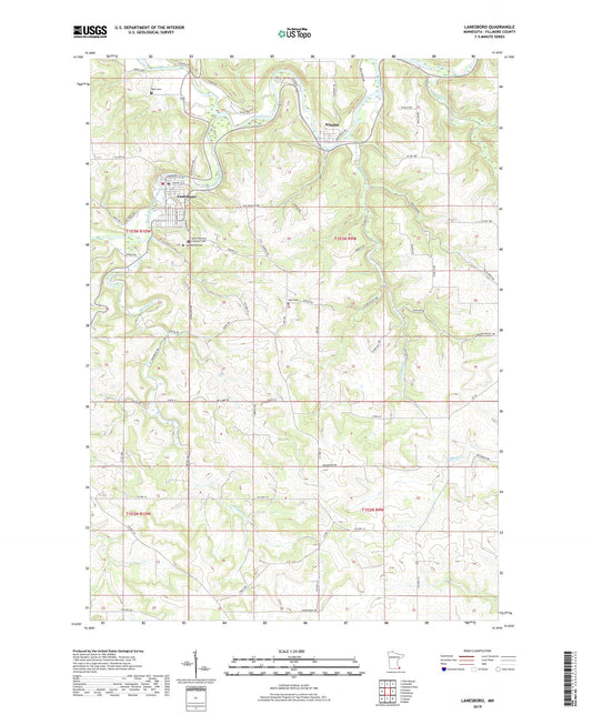 Lanesboro Minnesota US Topo Map Image
