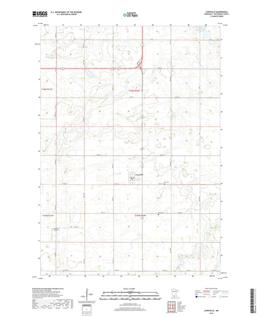 Lewisville Minnesota US Topo Map Image