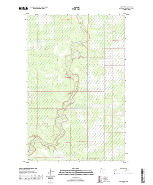 Lindford SE Minnesota US Topo Map Image