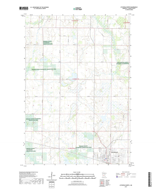 Litchfield North Minnesota US Topo Map Image