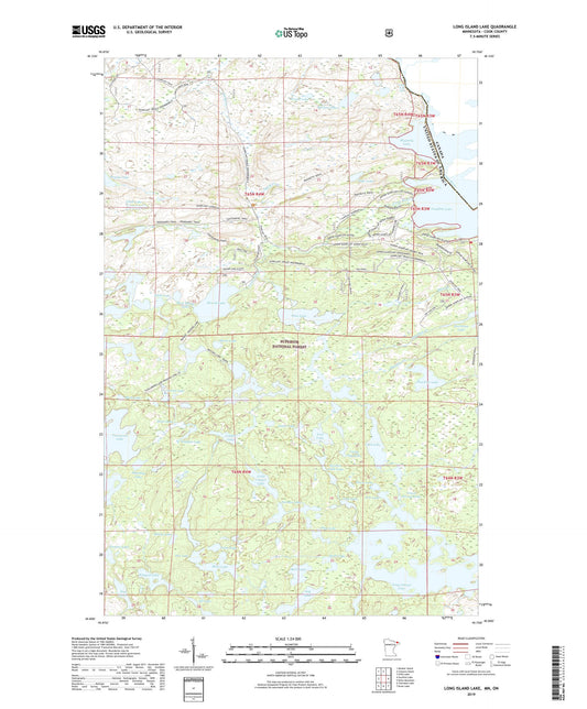 Long Island Lake Minnesota US Topo Map Image