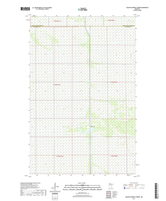 Ludlow Lookout Tower Minnesota US Topo Map Image