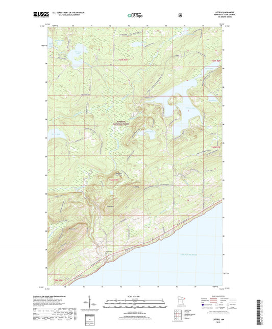 Lutsen Minnesota US Topo Map Image