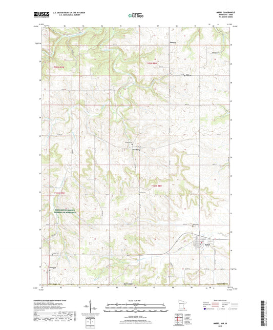 Mabel Minnesota US Topo Map Image