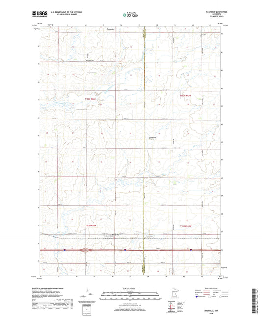 Magnolia Minnesota US Topo Map Image