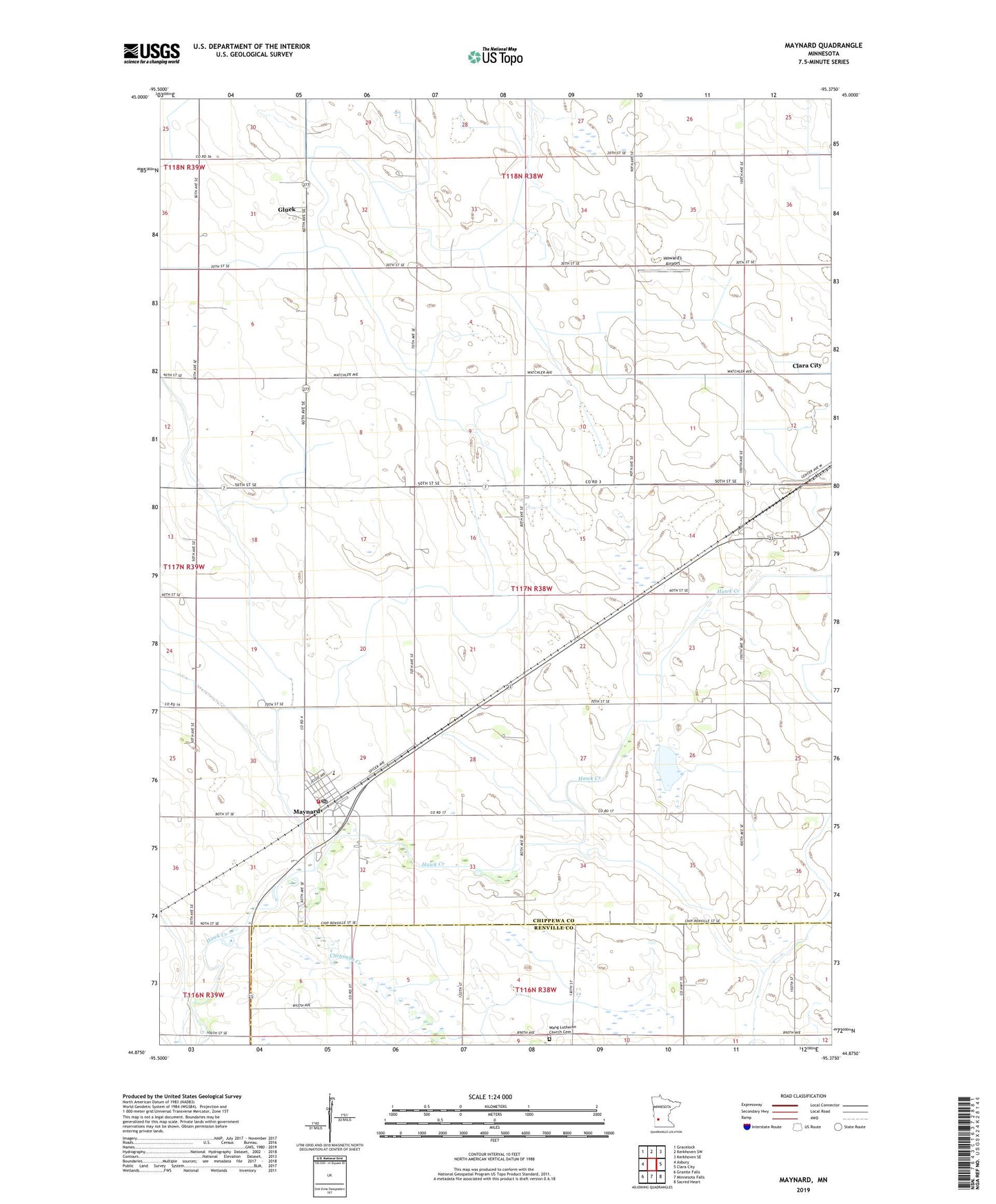 Maynard Minnesota US Topo Map Image