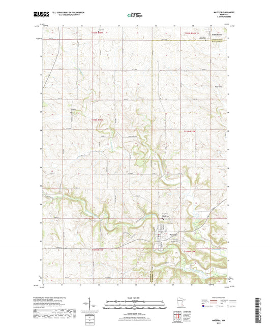 Mazeppa Minnesota US Topo Map Image