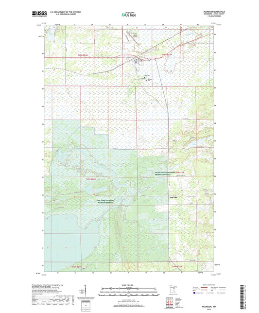 McGregor Minnesota US Topo Map Image