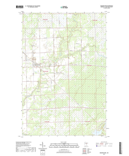 Meadowlands Minnesota US Topo Map Image