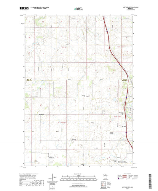 Medford West Minnesota US Topo Map Image